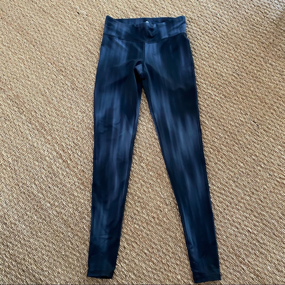 Champion tie dye ikat black leggings XS NWOT